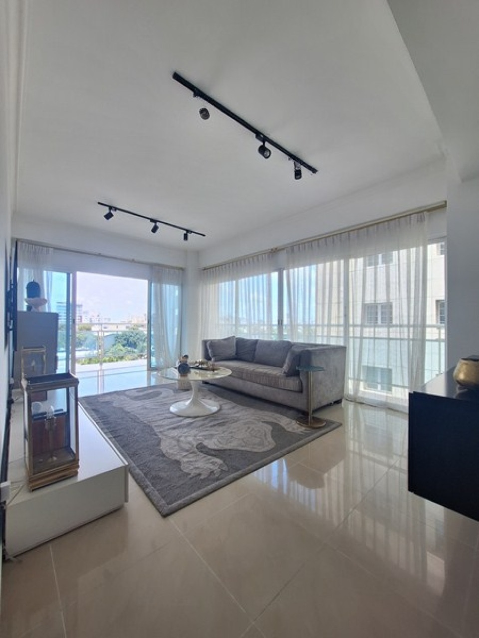 Living room with balcony