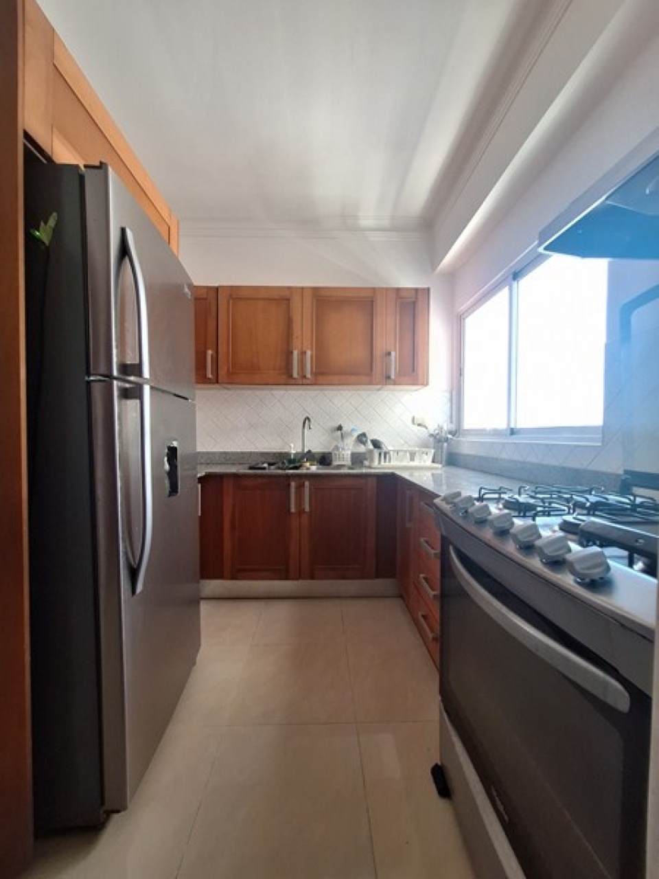Kitchen with mahogany cabinets